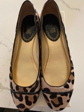 Coach animal print ballet flats